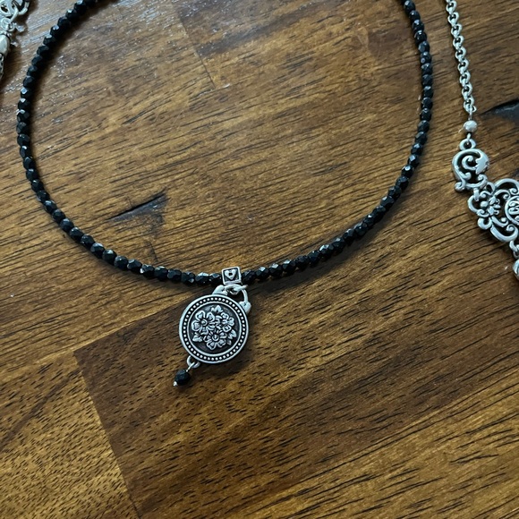 Brighton Black Beaded Reversible Necklace - Picture 2 of 2